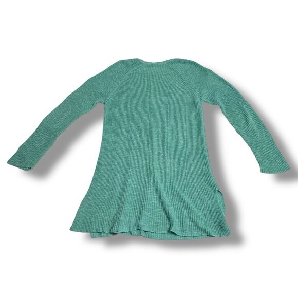 Eileen Fisher Organic Linen Cotton Open Knit Sweater Seafoam Size Large - Picture 2 of 8